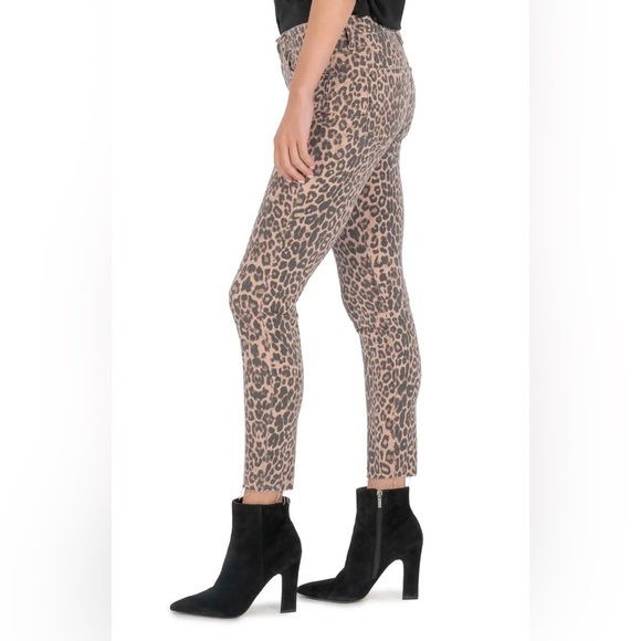 Kut From The Kloth Donna Ankle Skinny Leopard Size 0 Raw Hem Preppy Cropped NWT - Picture 13 of 13